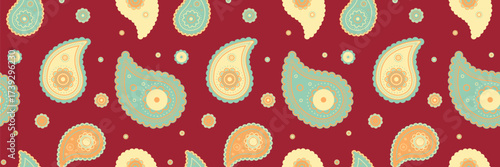 Floral pattern vector by geometry decoration. Feminine striped and swatch rectangle. Exotic fashion in clothes paisley.