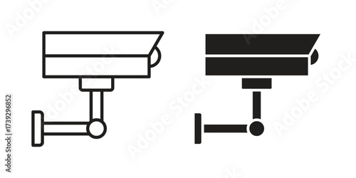 Security camera icon simple vector symbol