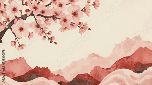 pink cherry blossom background 