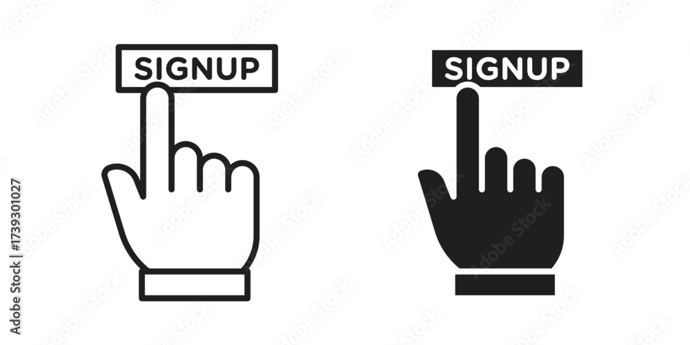 Fototapeta premium Sign up icon simple vector symbol