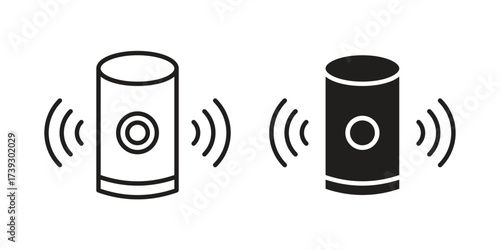 Smart speaker icon simple vector symbol