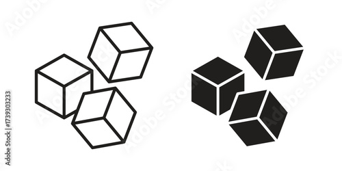 Sugar icon simple vector symbol