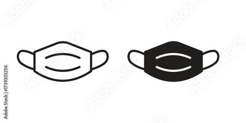 Surgical mask icon simple vector symbol