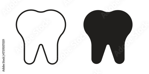 Tooth icon simple vector symbol