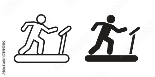 Treadmill icon simple vector symbol