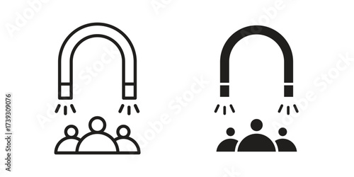User engagement icon simple vector symbol
