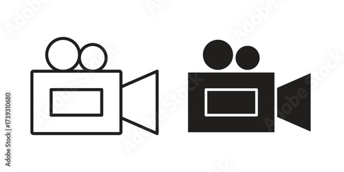 Video icon simple vector symbol