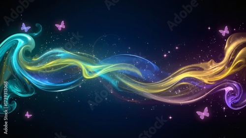 abstract background with glowing lines