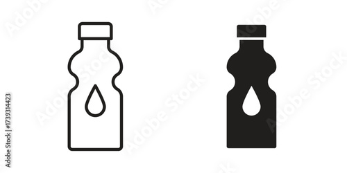 Water bottle icon simple vector symbol