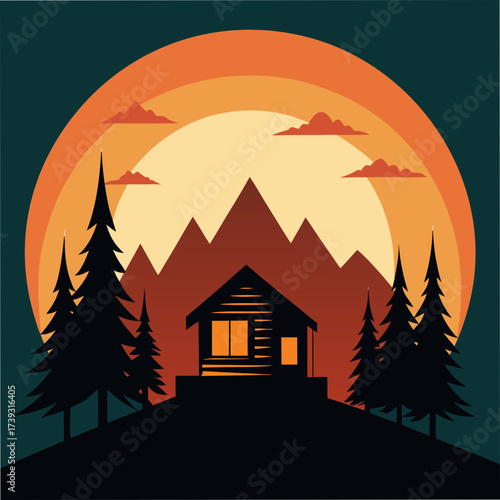 Small Cabin Hidden In Trees Mountain Retreat