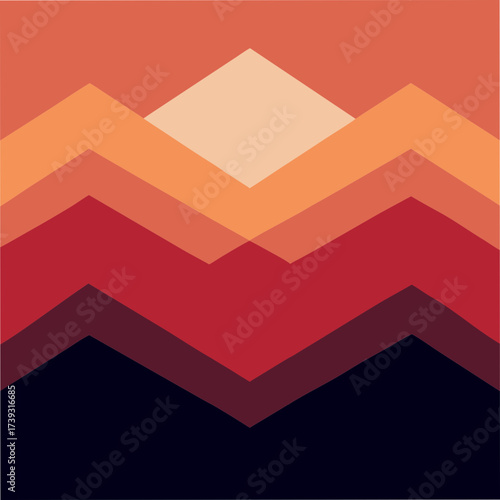 Layered Overlapping Mountain Ridges Scenic Horizon