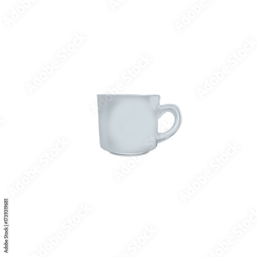 a ceramic cup without a background