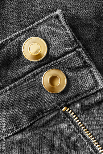 Golden jeans buttons