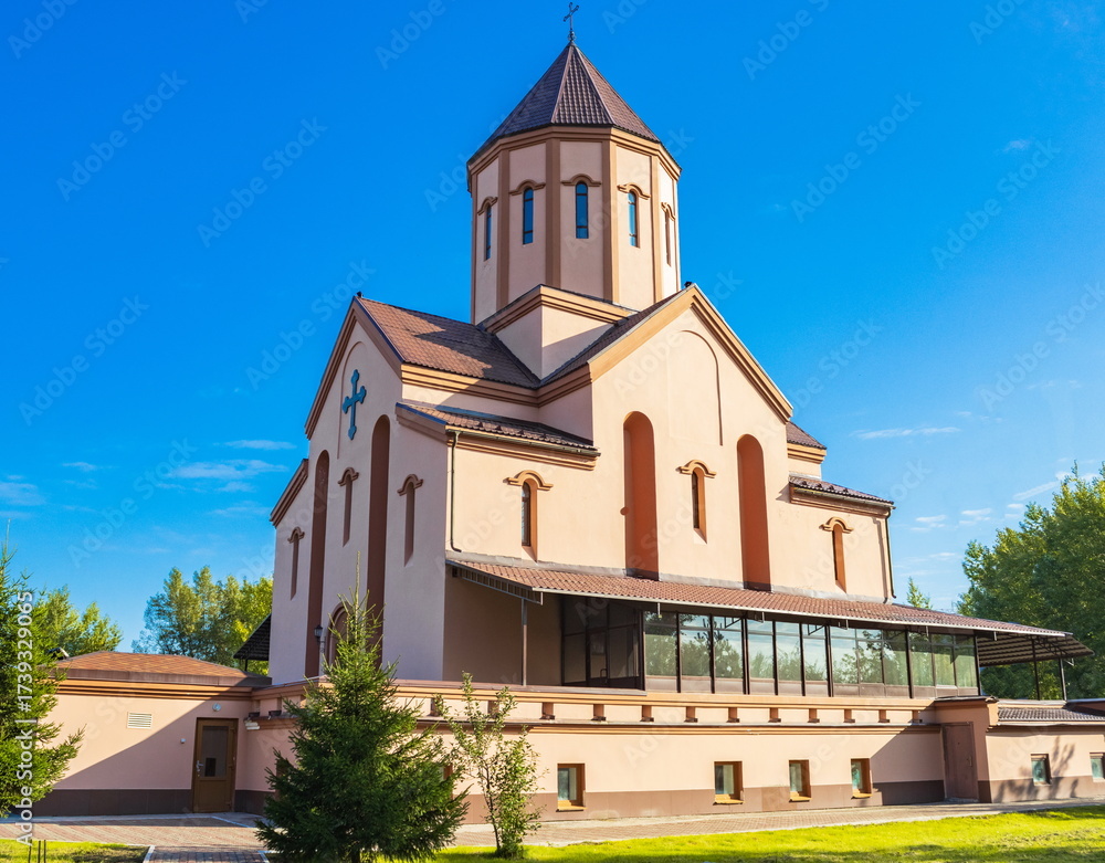 Obraz premium The Armenian Apostolic Church of St. Sarkis. A landmark of Krasnoyarsk.