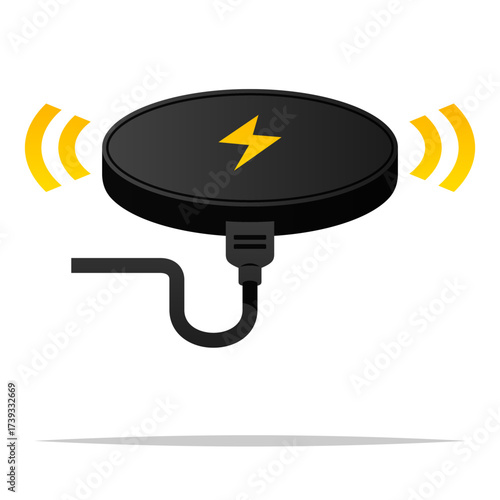 Wireless charger vector isolated illustration