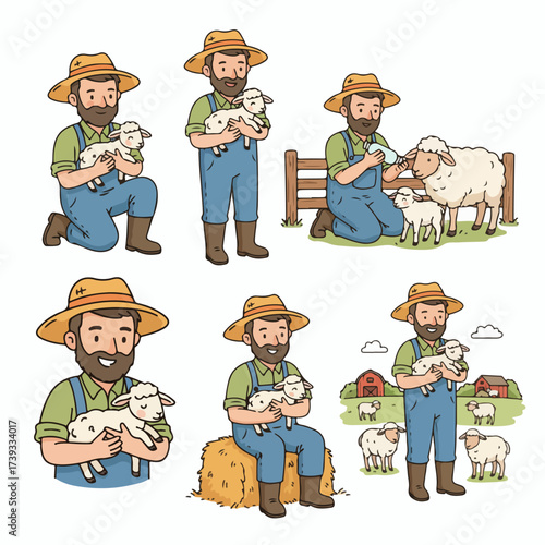 Farmers weighing and bagging potatoes harvest