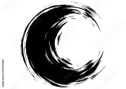 Stylized crescent moon on a light blue background, vector illustration 