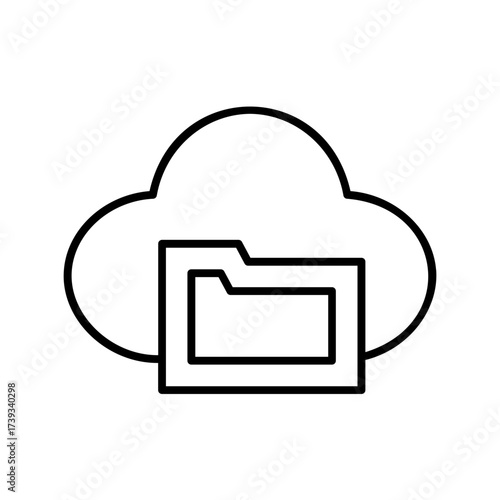 Cloud with folder
