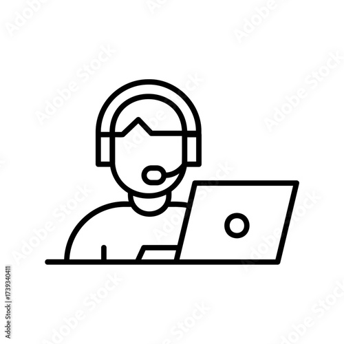 Person wearing headset