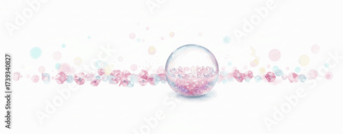 Prism Orbs Multicolored crystal balls isolated watercolor vector illustration svg