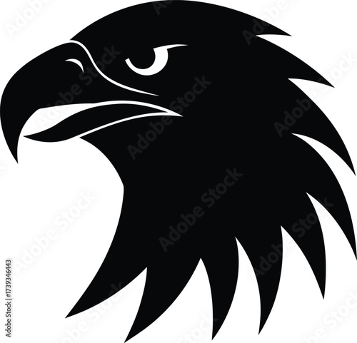 Bold tribal eagle head mascot vector illustration for a wild nature tattoo design