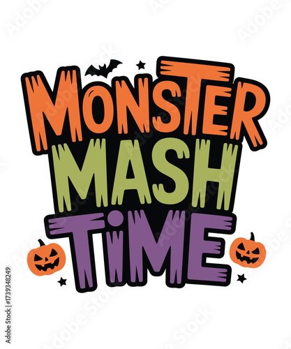 monster mash time t shirt design