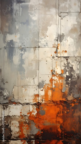 Abstract painted metal surface detail