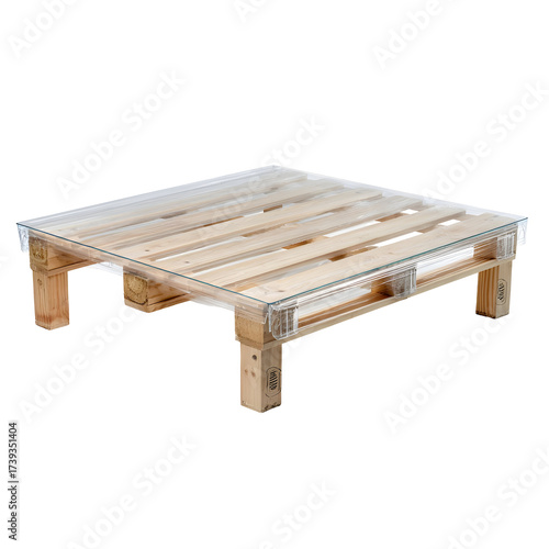 Wallpaper Mural Wooden pallet table with transparent top Torontodigital.ca