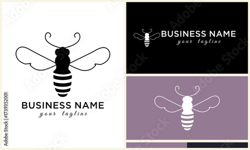 Bee logo design templates. (1)