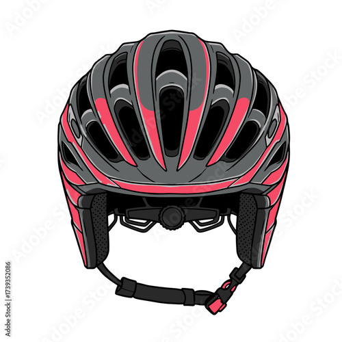 Modern cycling helmet safety gear for active cyclists and outdoor adventures isolated on white background