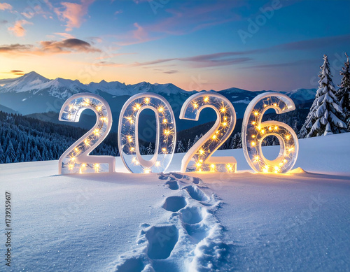 Wallpaper Mural 2026 Glowing ice sculptures illuminate snowy landscape at sunset fairy lights footprints Torontodigital.ca