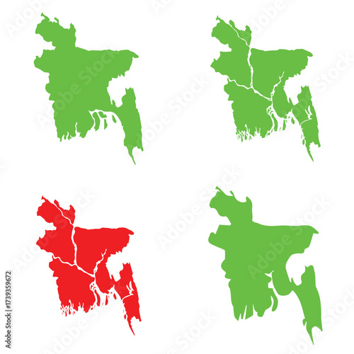 map of world on transparent background 