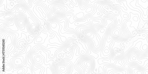 white topography map geography relief diagram texture design. Topography white background and black line world map texture design. Lines Topographic contour lines grid map seamless pattern.	
