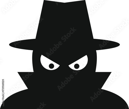 Spyware icon, isolated on white background.vector in simple design.  
