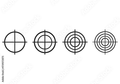 registration mark line icon. thin line, outline, and stroke  style vector icon, Minimal vector style alignment symbols registration mark flat icon, mobile apps