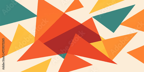 Colorful seamless geometric triangle polygon pattern vector design backdrop illustration