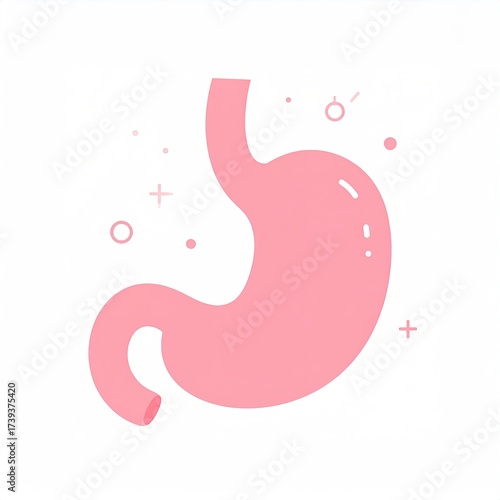 Wallpaper Mural Pink stomach graphic Torontodigital.ca