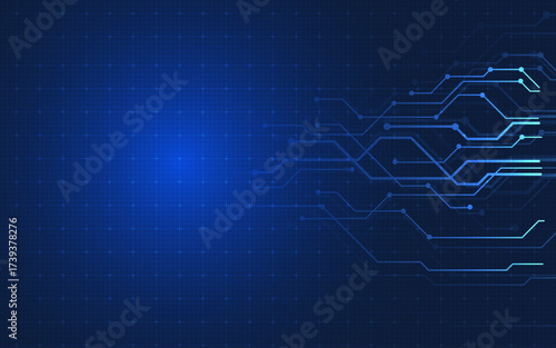Motherboard technology circuit board background texture design. Creative idea AI banner concept for internet technology. Digital motherboard concept for poster, cover, banner, header, web template
