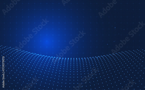 Abstract tech network connection dots. Digital technology and big data analysis background. White background with plexus lines. Geometric background with abstract mesh
