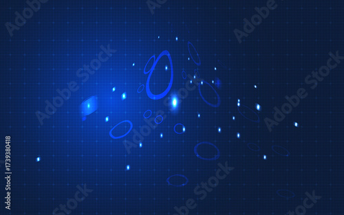 Abstract tech network connection dots. Digital technology and big data analysis background. White background with plexus lines. Geometric background with abstract mesh