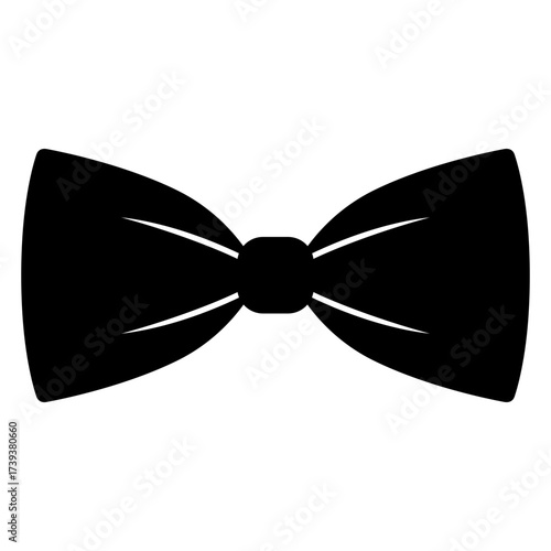 Icono con silueta de corbata de lazo