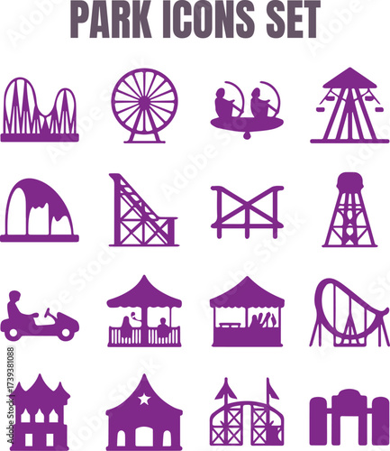 Amusement park attractions and structures roller coaster