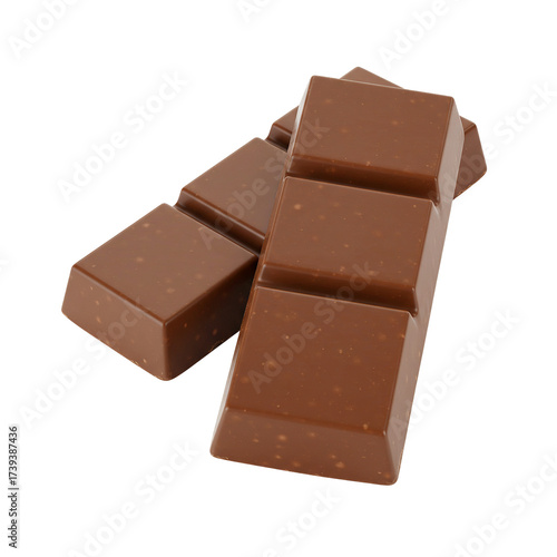milk chocolate bar on transparent background