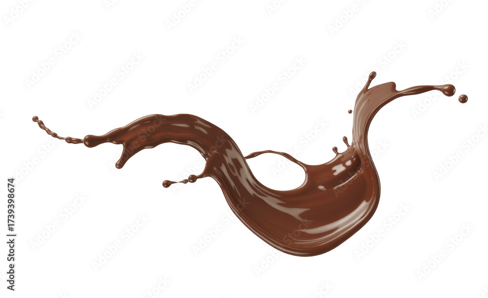 Obraz premium chocolate splash on white background.