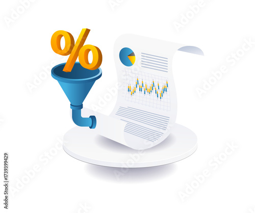 trading business candlestick chart illustration for financial analysis