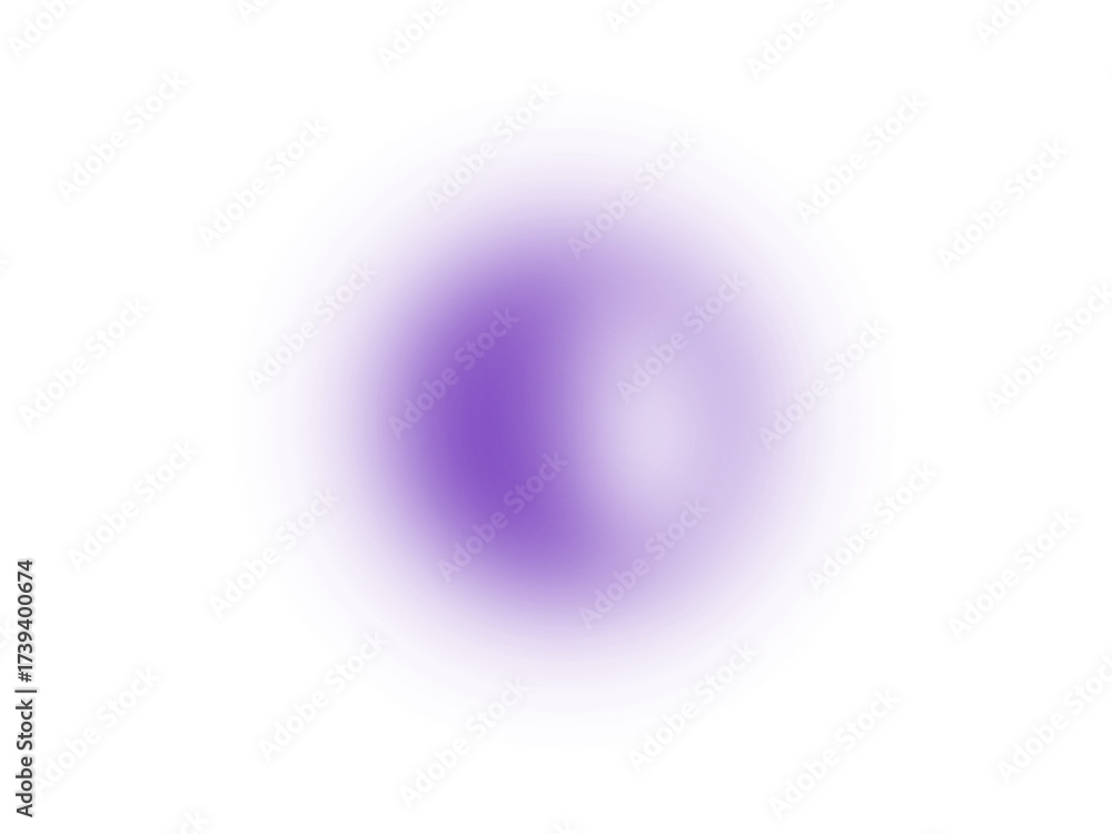 Obraz premium Elegant abstract purple light effect, a soft fluid orb with a transparent background for banners and posters.