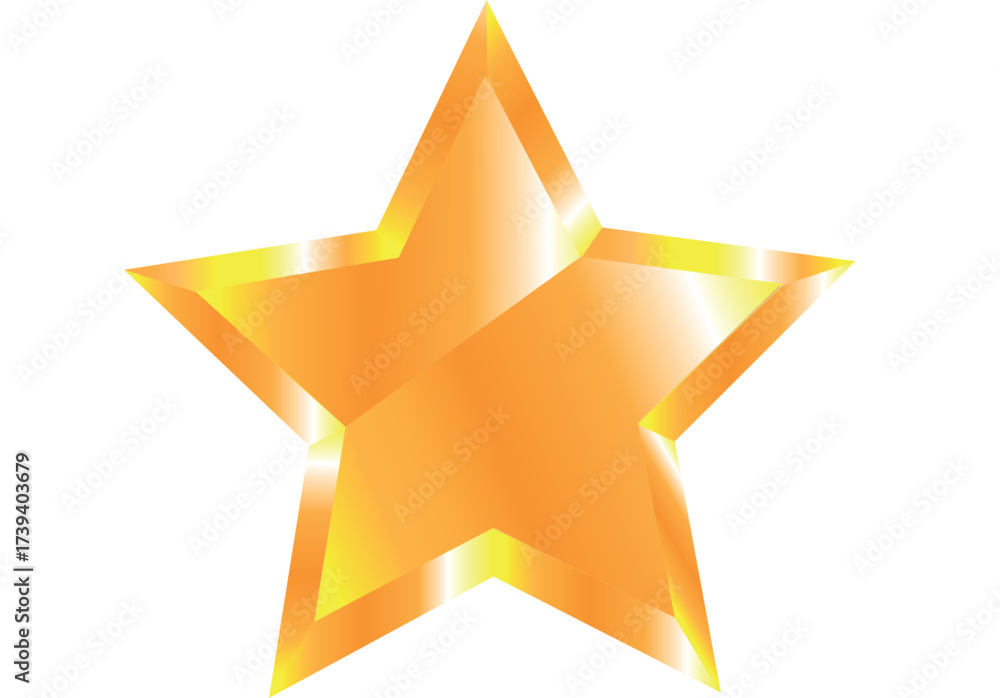 Obraz premium gold star on white background
