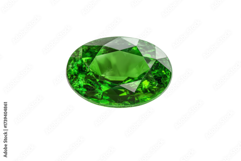 Fototapeta premium A green gemstone with a diamond shape
