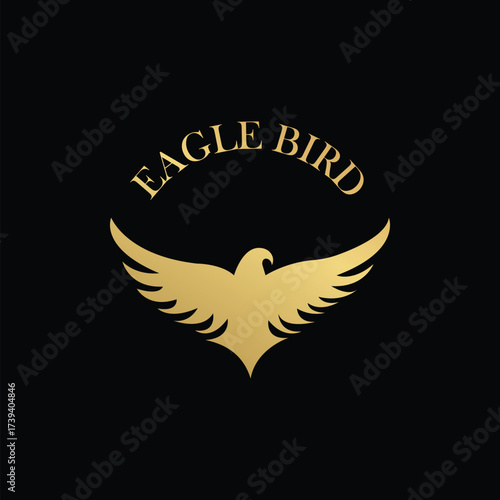 Luxury Bird logo design. Eagle Bird logo design. Freedom logo design. Jewelry logo design. Stylish logo design