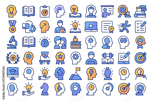 Education and Learning Icons Set